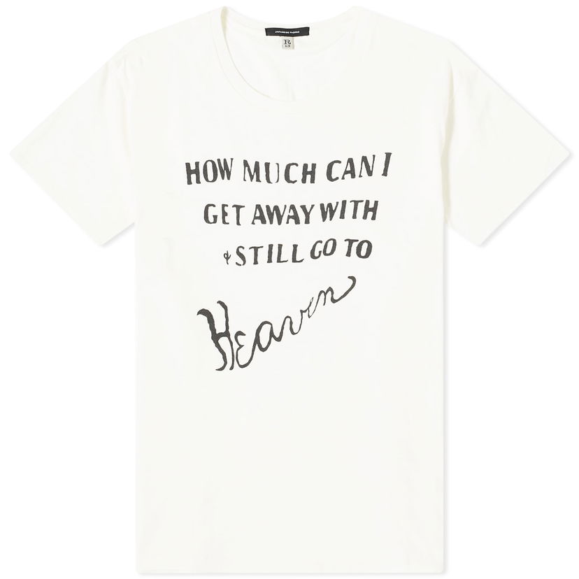 T-shirt R13 R13 How Much Can I Get Away With Boy T-Shirt, Size Large Hvid | R13WK001K107B