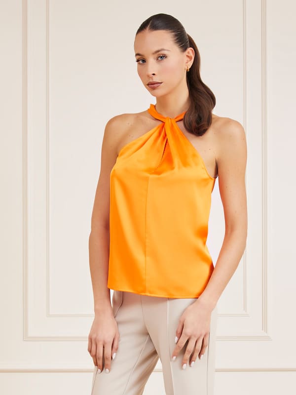 Tanktop GUESS Marciano Halterneck Top Orange | 3YGH079444Z, 0