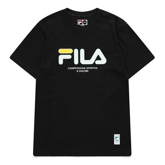 T-shirt FILA Fusion Logo Athleisure Short Sleeve T-Shirt Sort | T11M122102F-BK