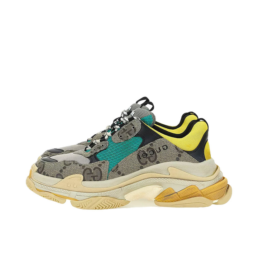 Sneakers og sko Balenciaga The Hacker Project x Triple S Beige Green Yellow Beige | 681067UMO20 9766