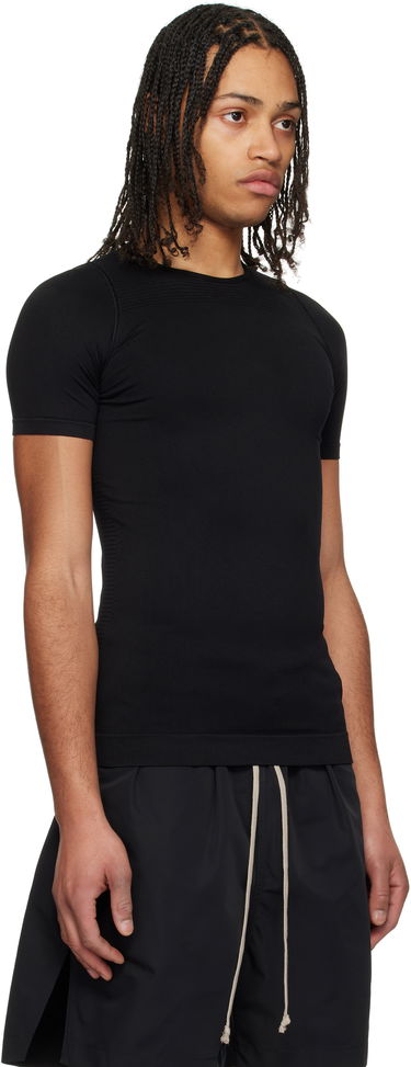T-shirt Rick Owens Rick Owens Hollywood Active Knit Short Sleeve T-Shirt Sort | RU01E5692 KSP, 1
