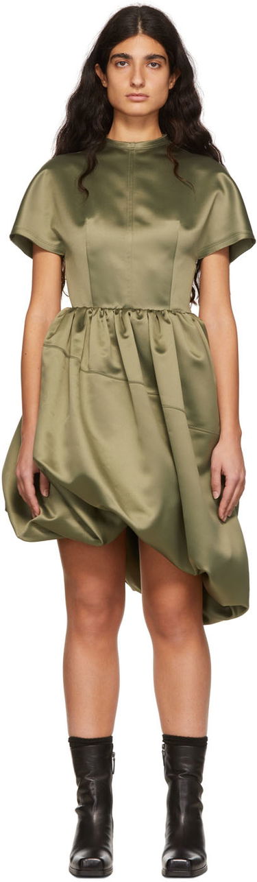 Kjole We11done Draped Mini Dress Grøn | WD-OP1-22-120-W-KK, 0