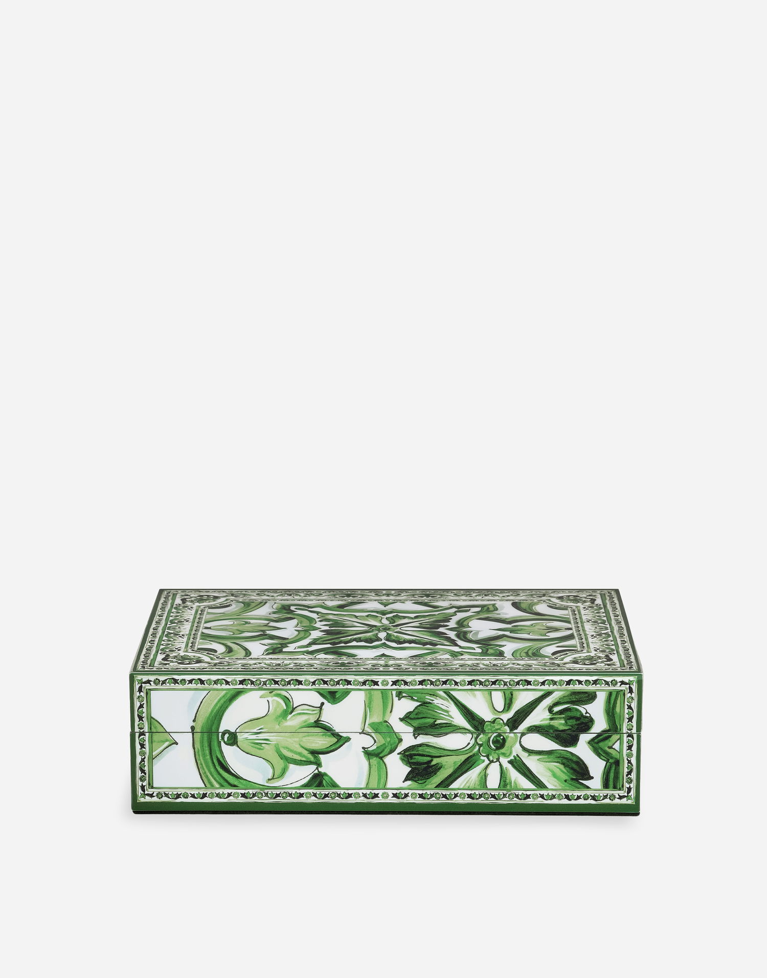 Home decor Dolce & Gabbana Dolce & Gabbana Large Majolica Print Decorative Plexiglass Box Grøn | TCC201TCAMYUV008, 1