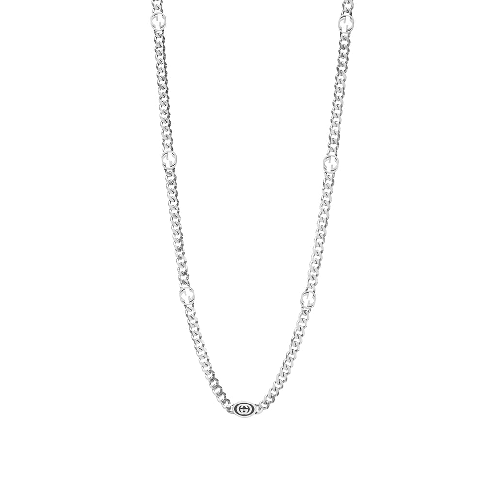 Halskæde Gucci Interlocking G Chain Necklace Grå | 678661-J8410-8191, 0