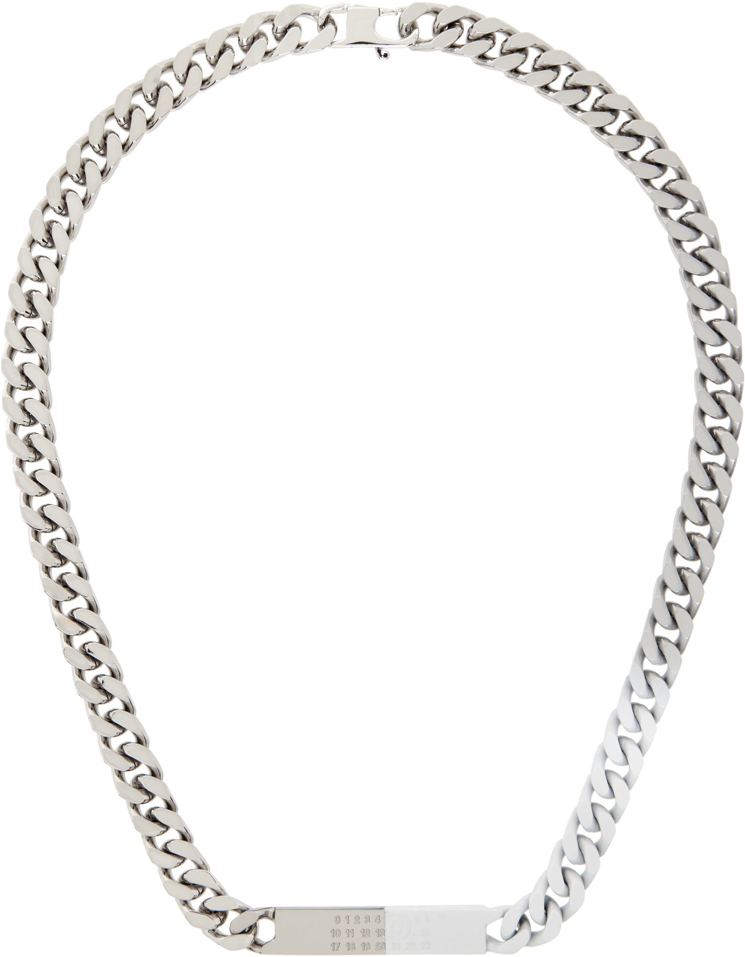 Halskæde Maison Margiela MM6 Maison Margiela Chain Necklace with Numbers Pendant Metalisk | SM6UU0033 P8339, 0