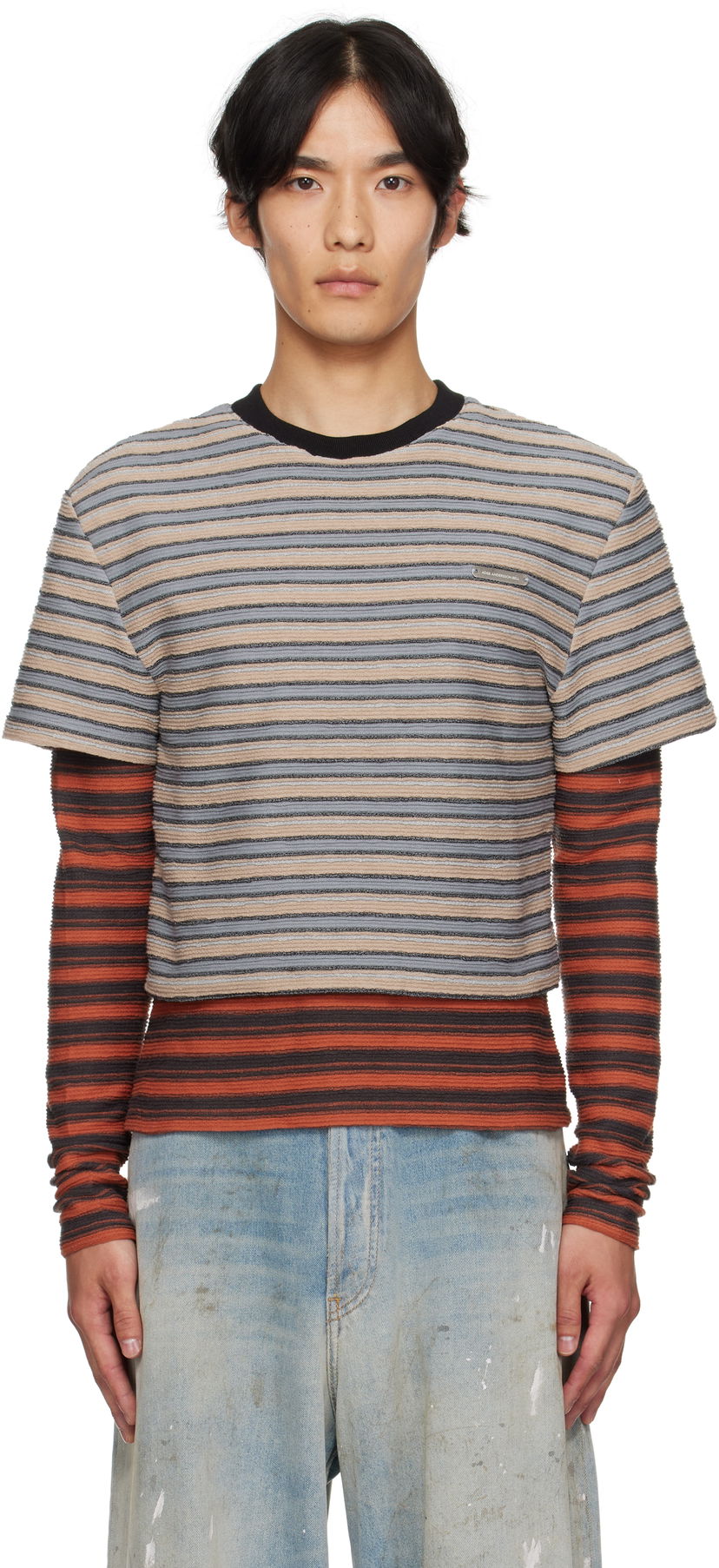 T-shirt Andersson Bell Andersson Bell Striped Long Sleeve T-Shirt Beige | atb1335w