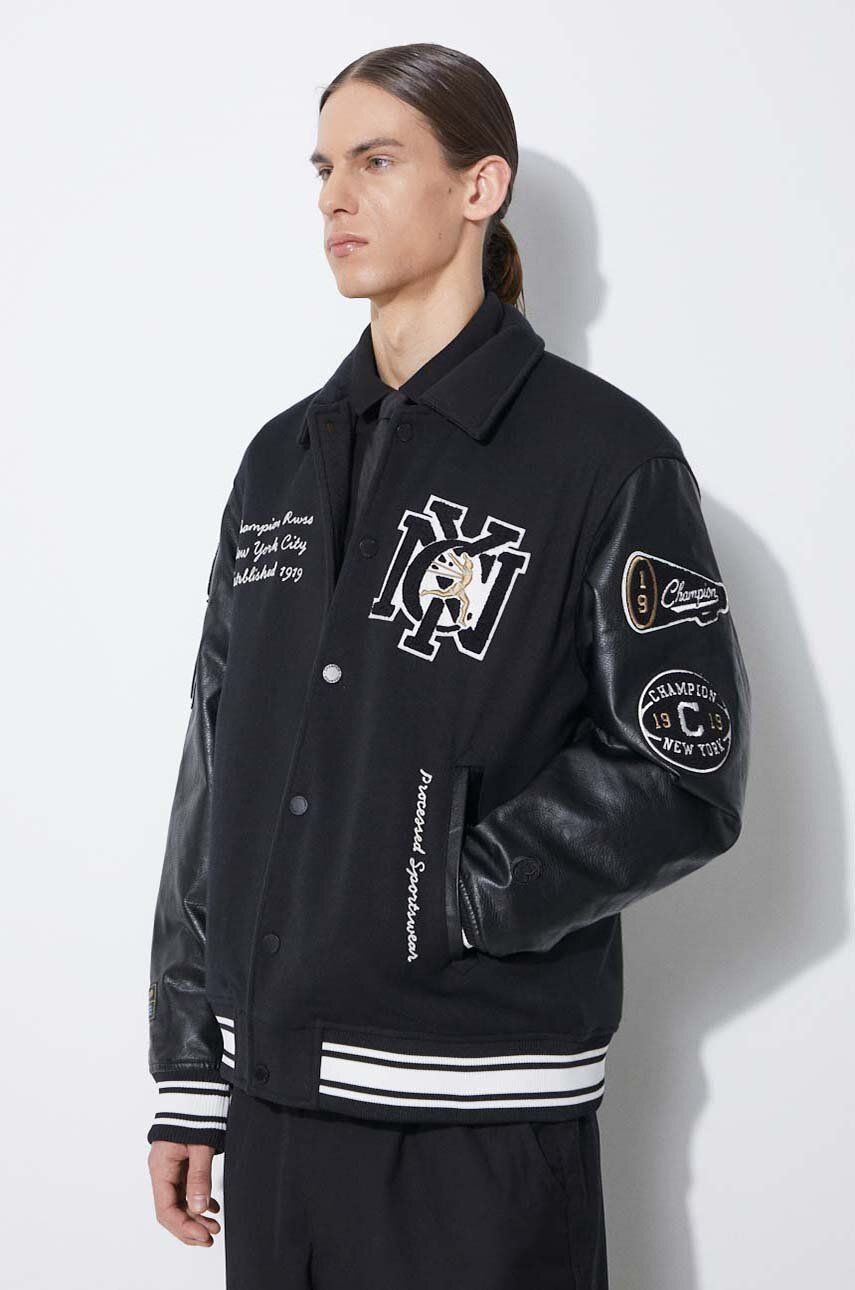 Bomberjakke Champion Bomber Jacket Sort | 219993, 0