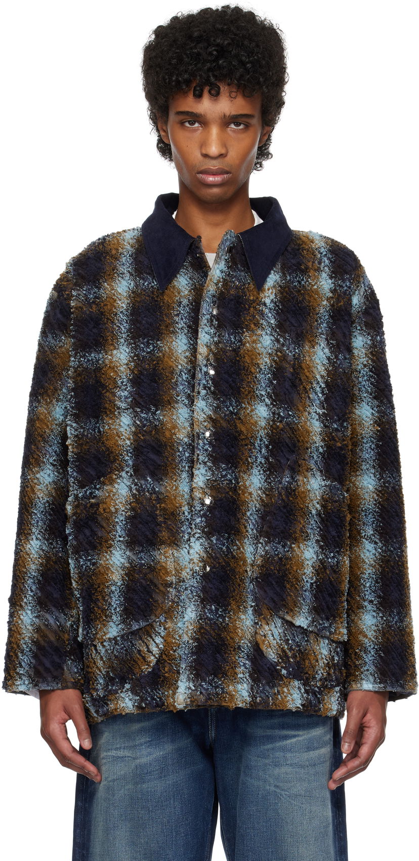 Jakke Collina Strada Collina Strada Plaid Fleece Stable Jacket Flerfarvet | XX5007