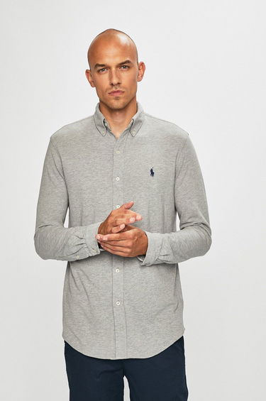 Skjorte Polo by Ralph Lauren Featherweight Mesh Shirt Grå | 710654408019, 0
