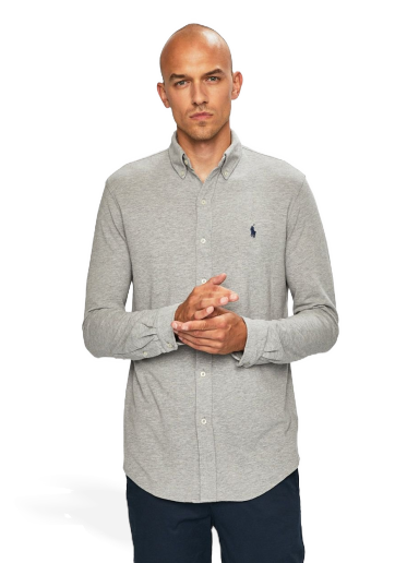 Skjorte Polo by Ralph Lauren Featherweight Mesh Shirt Grå | 710654408019
