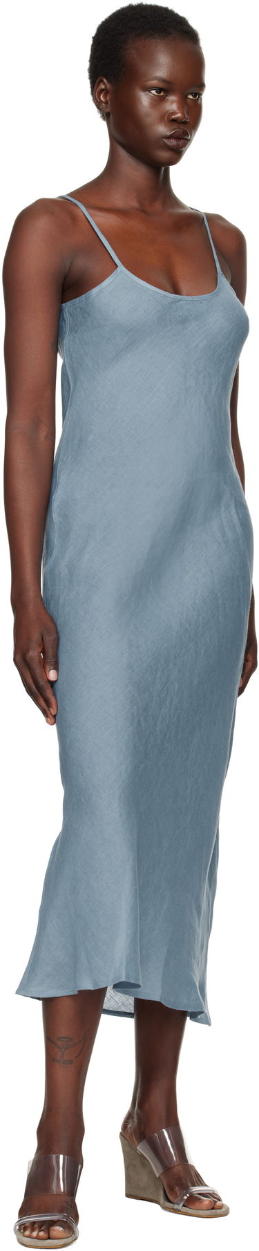 Kjole Baserange Baserange Dydine Maxi Dress Blå | DRDY-SL-SP25, 3