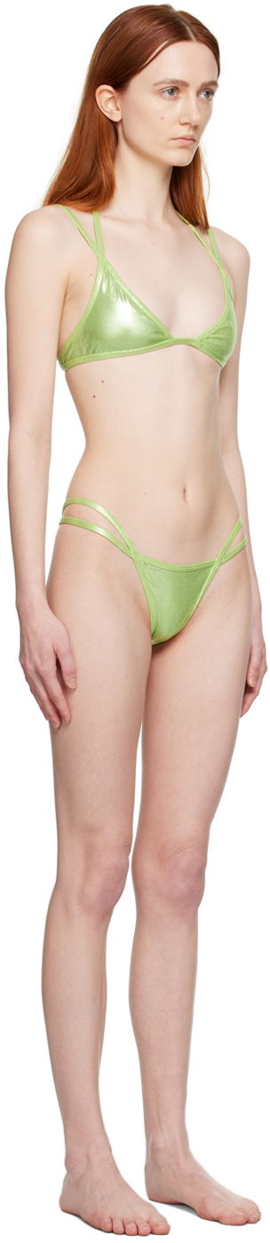 Badetøj The Attico Attico Double Strap Bikini Grøn | 233WBB62 PA32, 1