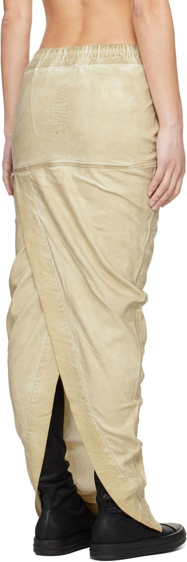 Nederdel Rick Owens Rick Owens DRKSHDW Hollywood Pull On Pillar Denim Maxi Skirt Beige | DS01E3332 SCF, 2