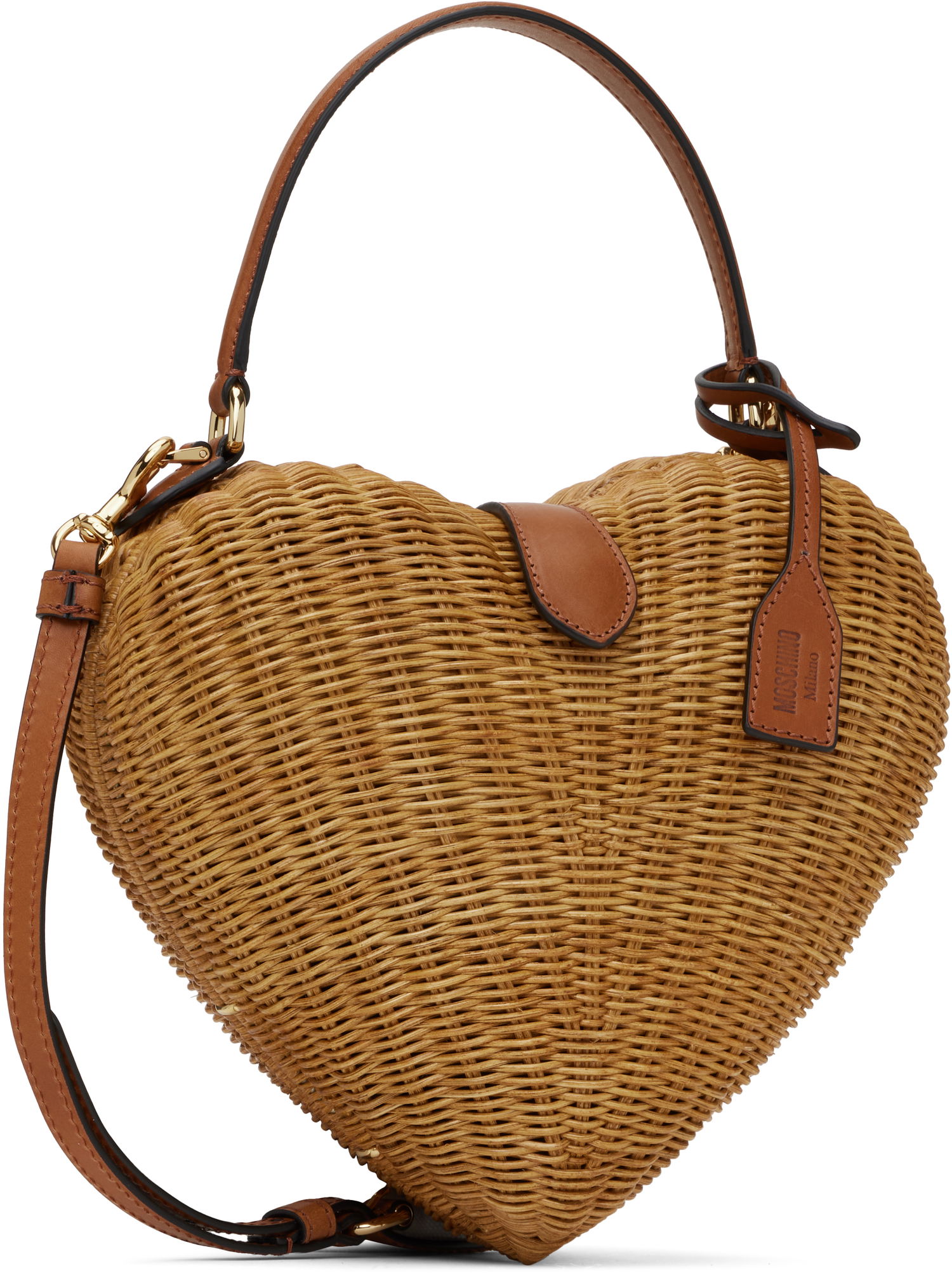 Håndtaske Moschino Moschino 'Love Me' Wicker Heart Bag Brun | MC4138PP1M 251MOON1 10A, 1