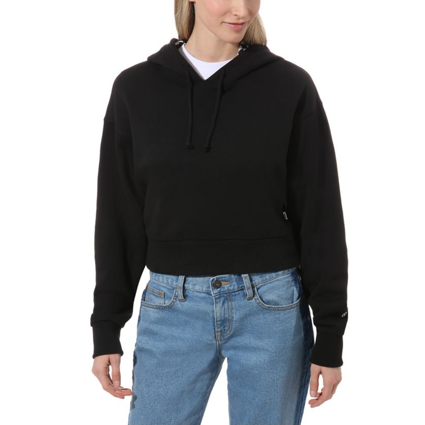 Sweatshirt Vans Cropped Hoodie Sort | vn0a47tmblk1