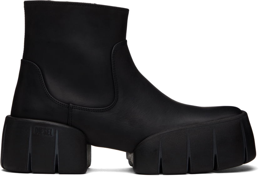 Sneakers og sko Diesel D-Tex Chunky Platform Ankle Boots Sort | Y03786-P7389-T8013
