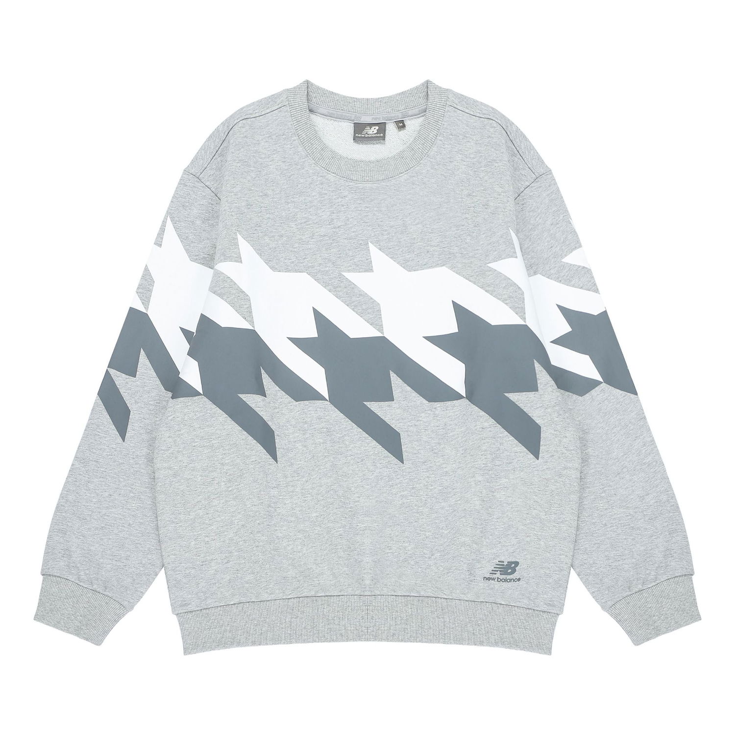 Sweatshirt New Balance Houndstooth Sweatshirt Grå | 5CC37253-MGR, 0