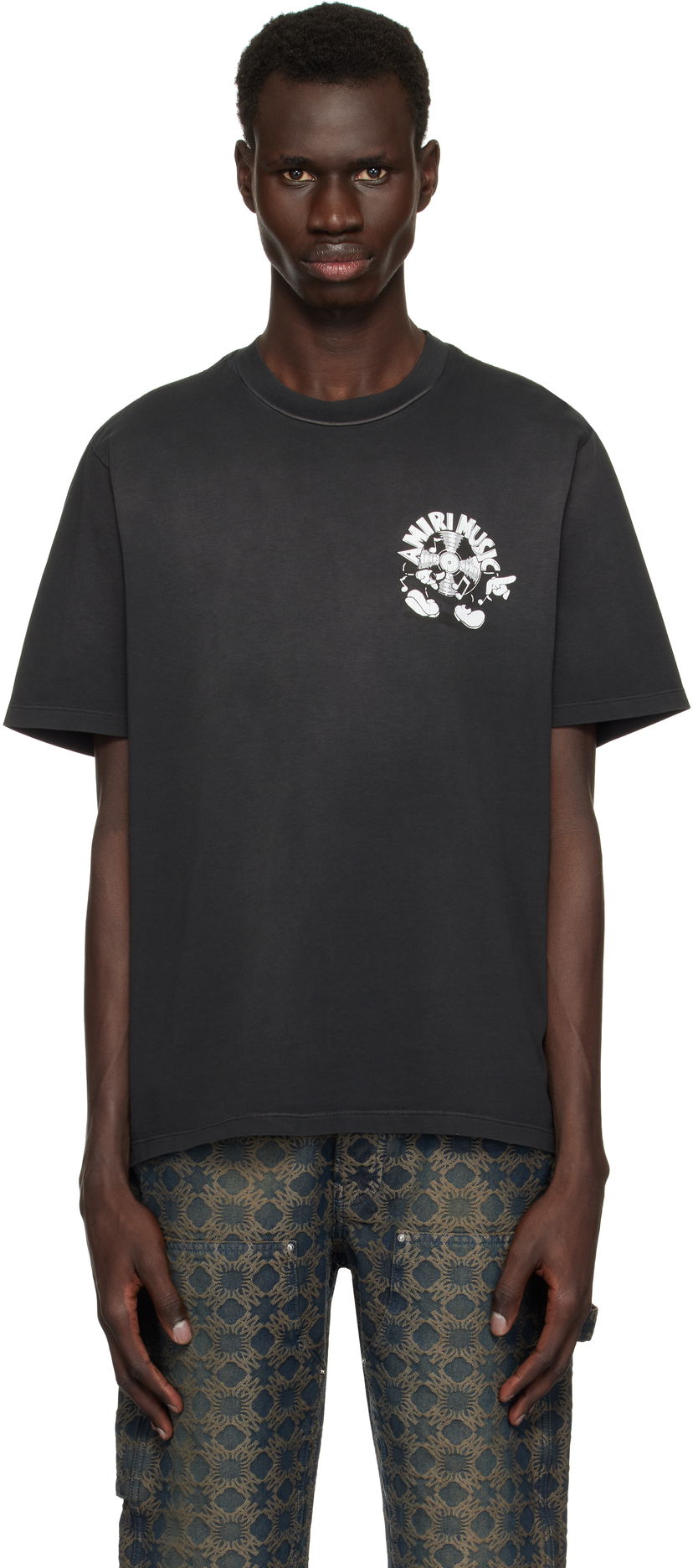 T-shirt AMIRI Amiri Music Record T-Shirt Sort | AMJYTE1168