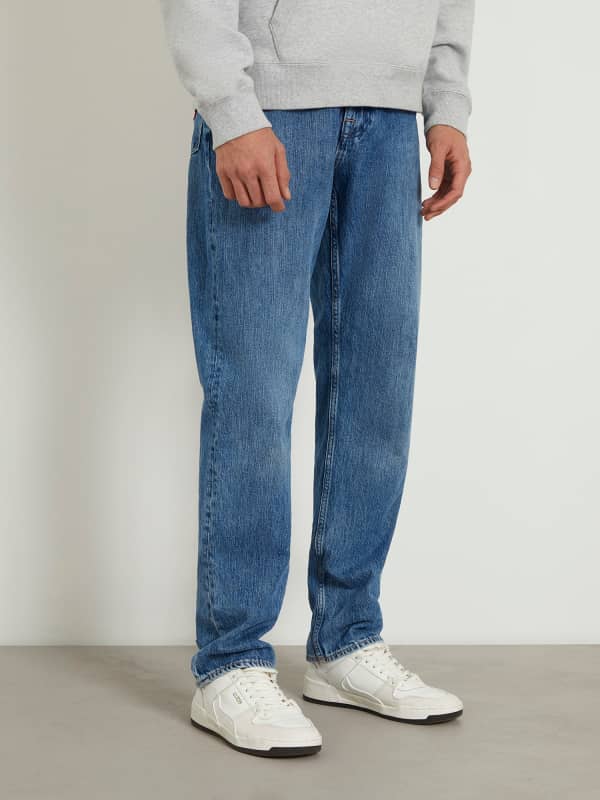 Bukser og jeans GUESS High Rise Relaxed Denim Pant Blå | M4RA66D58R2, 0