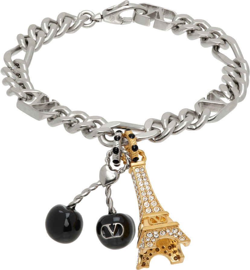 Armbånd Valentino Valentino Garavani Chez Valentino Eiffel Tower Charm Bracelet Metalisk | 7Y2J0AL3VTI