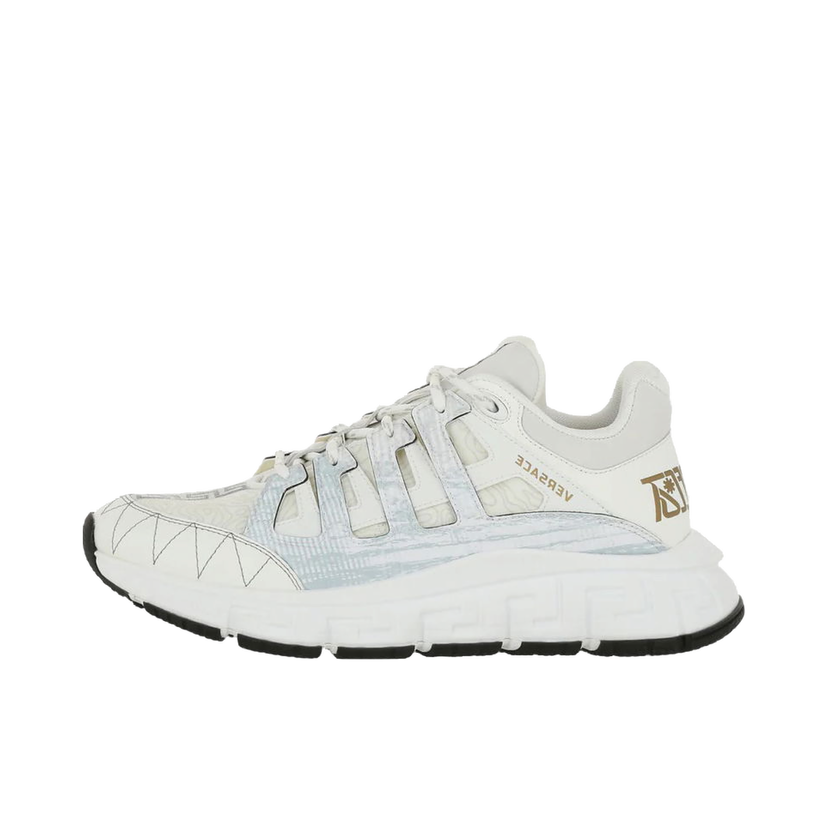 Sneakers og sko Versace Trigreca Glitter Sneaker White Gold (Women's) Hvid | 1004182 D18TCG D0191 10024