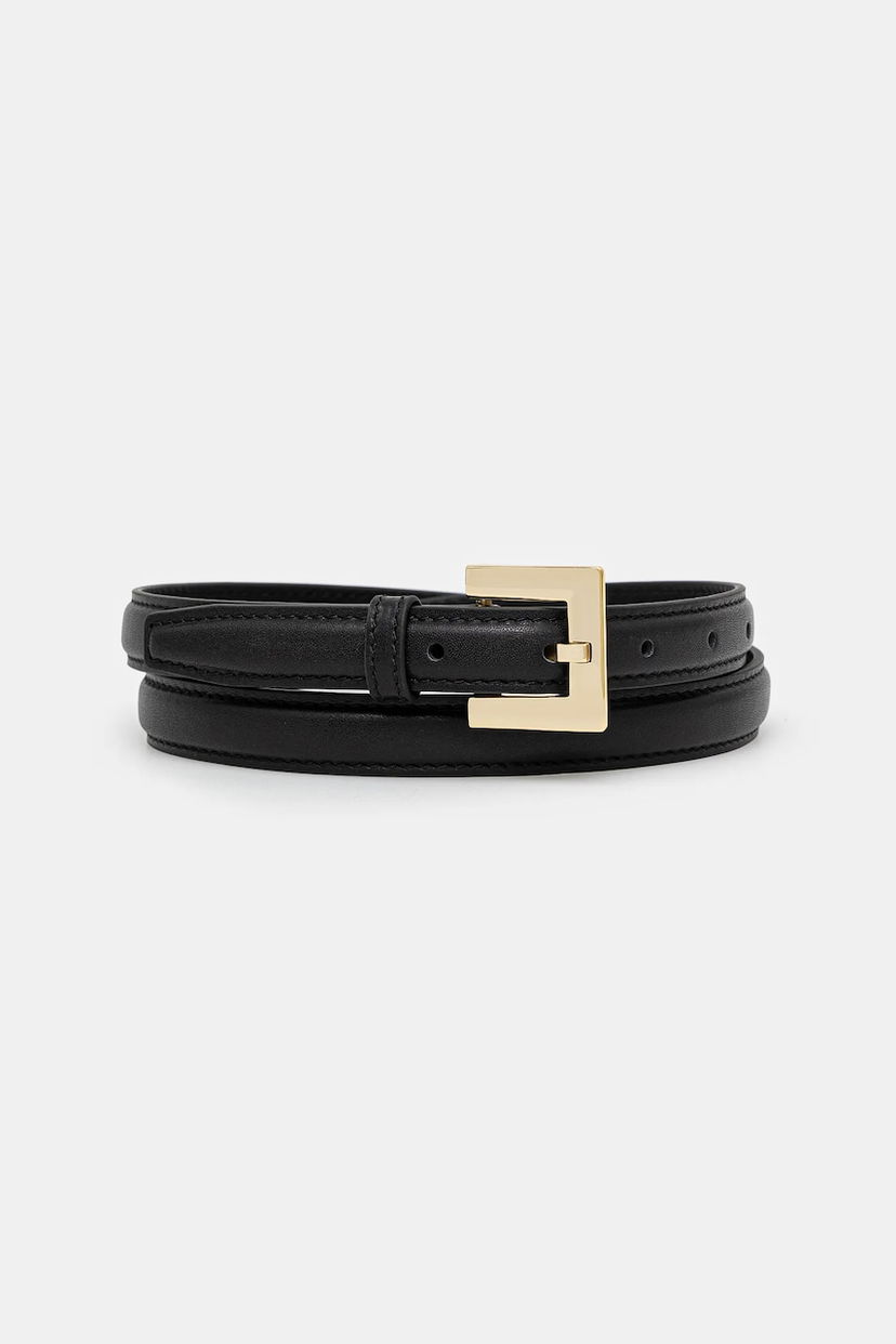 Bælter Anine Bing Anine Bing Nicola Leather Belt Sort | A.12.2178
