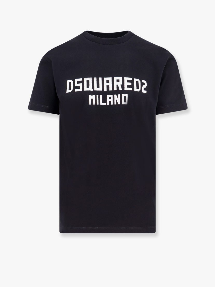 T-shirt DSQUARED2 Navy Blue T-Shirt With Logo Print Mørkeblå | S74GD1418D20020962X