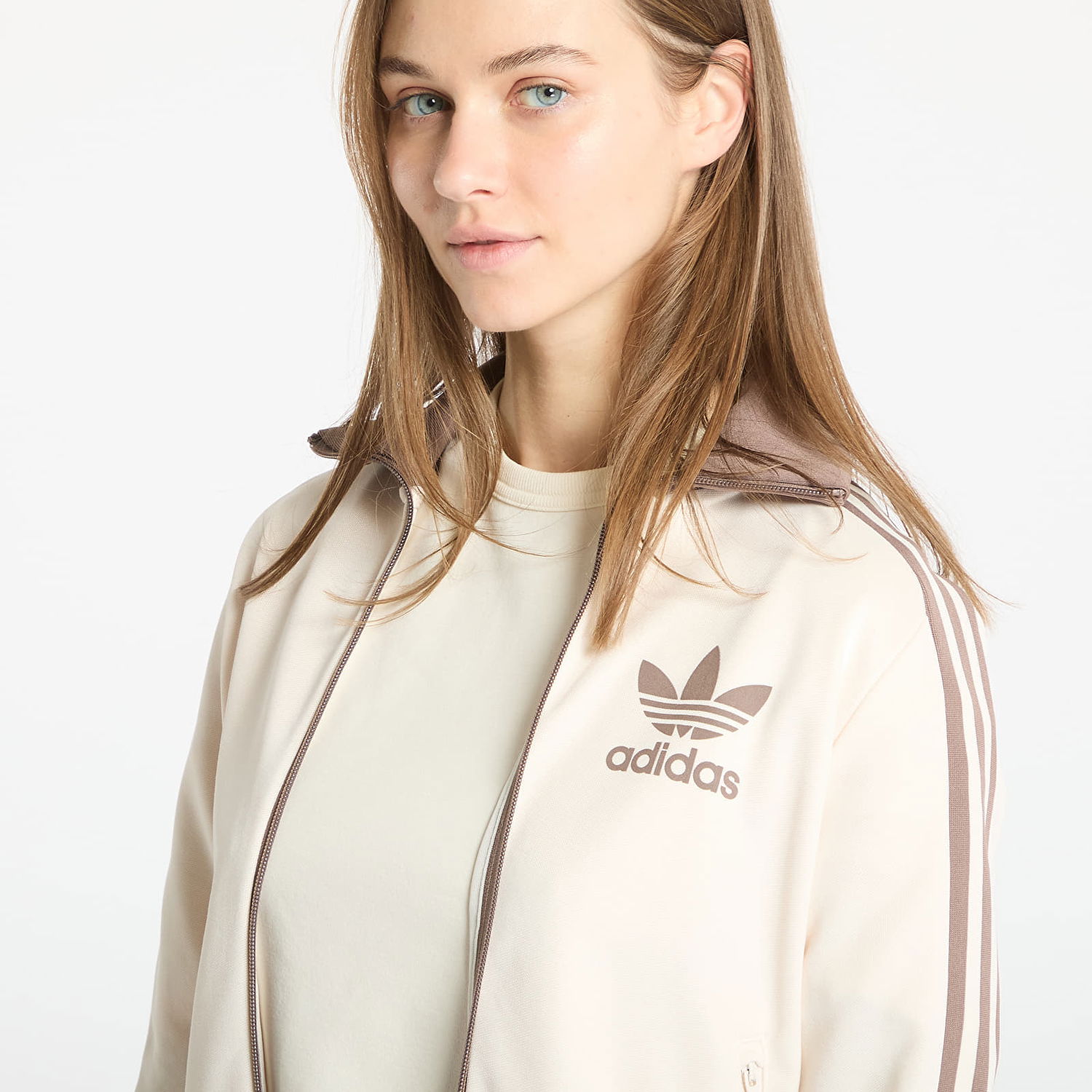 Bomberjakke adidas Originals Adicolor Classic Track Top Beige | JC5807, 1