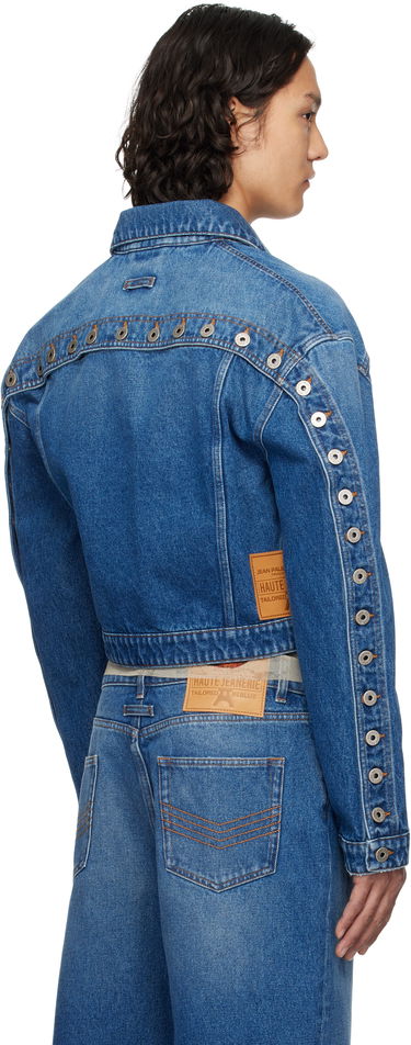 Jakke Jean Paul Gaultier Jean Paul Gaultier 'The Buttoned' Cropped Denim Jacket Blå | 25/34-U-VE092-D013-57, 2