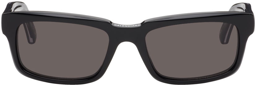 Solbriller Balenciaga Rectangular Sunglasses Sort | BB0345S-001