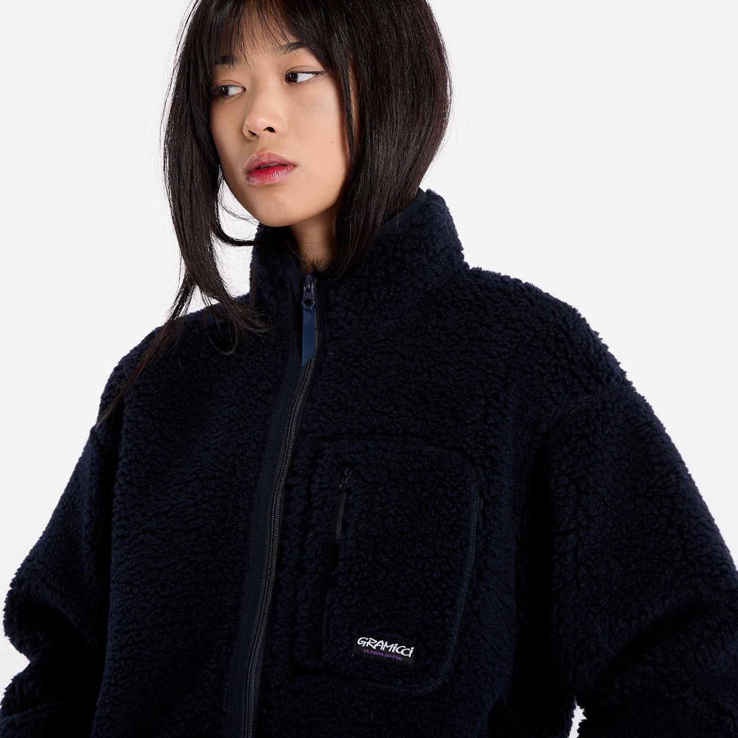 Jakke GRAMICCI Jacket Sherpa UNISEX Jacket Navy M Sort | G4FU-J020 NAVY, 1