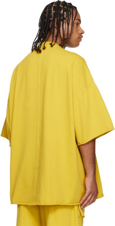 T-shirt Rick Owens Concordians Tommy Oversized Raw-Edge Short-Sleeve T-shirt Gul | DU02E7259 RIG, 2