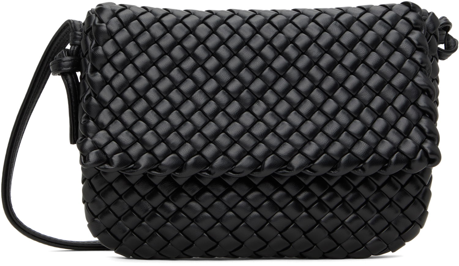 Skuldertaske Bottega Veneta Bottega Veneta Cobble Intrecciato Messenger Bag Sort | 804457-V01D1-8425, 0