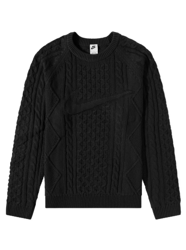 Sweater Nike Life Cable Knit Sweater Sort | DQ5176-010