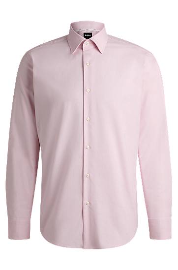 Skjorte BOSS Easy-Iron Stretch Cotton Twill Shirt, Regular Fit Lyserød | 50527242, 0