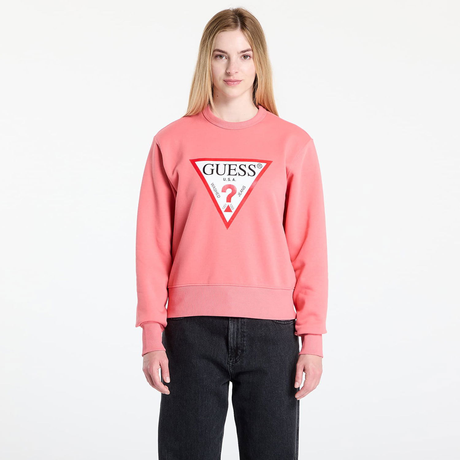 Sweatshirt GUESS GUESS Original Fleece Sweatshirt Lyserød | W2YQ16KBA11-A60R, 0