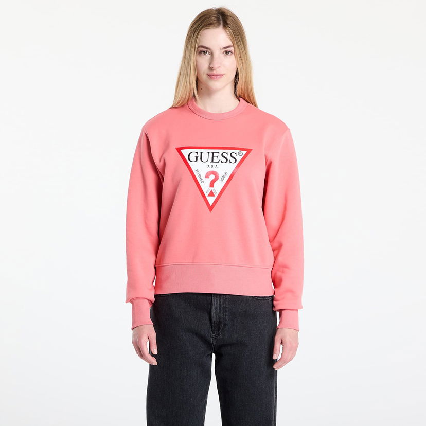 Sweatshirt GUESS GUESS Original Fleece Sweatshirt Lyserød | W2YQ16KBA11-A60R