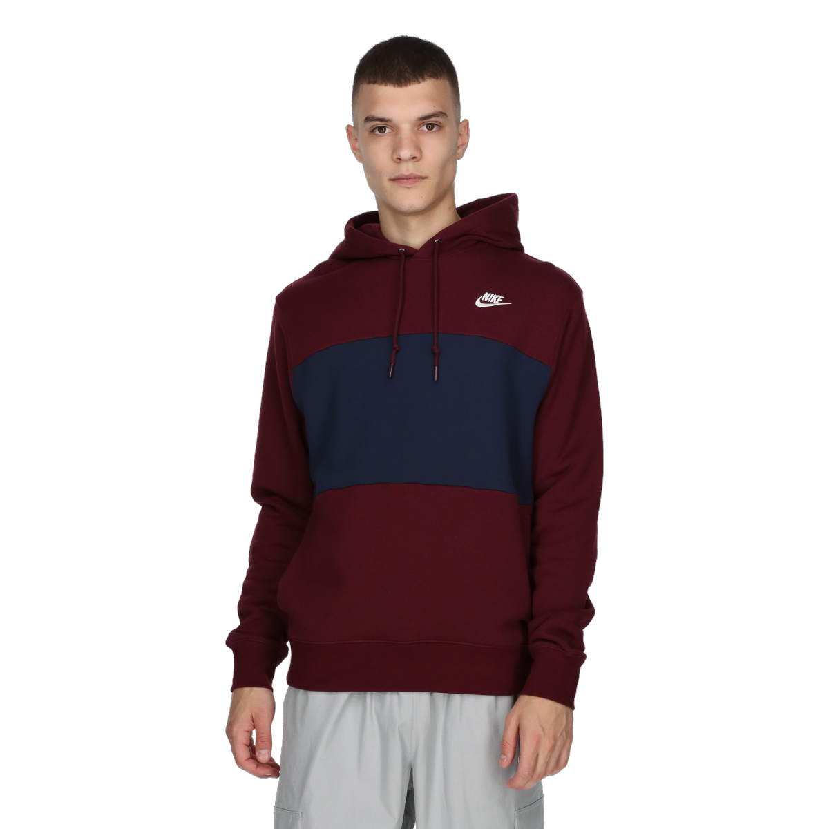 Sweatshirt Nike Club Fleece Color Block Hoodie Flerfarvet | FB7415-681, 0