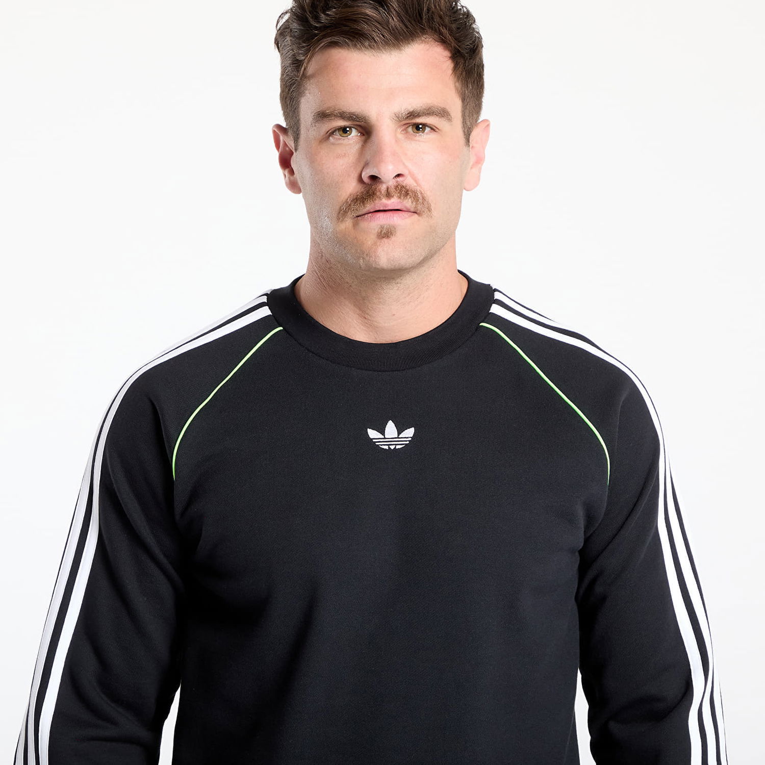 Sweatshirt adidas Performance Adicolor Piping Crewneck Sweatshirt Sort | JW5918, 1