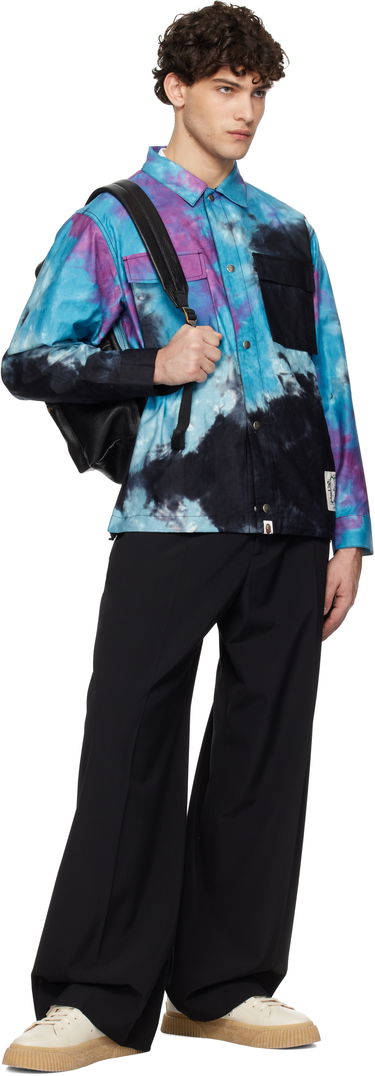 Skjorte BAPE Tie Dye Relaxed Fit Shirt Blå | 001SHK801005M, 3