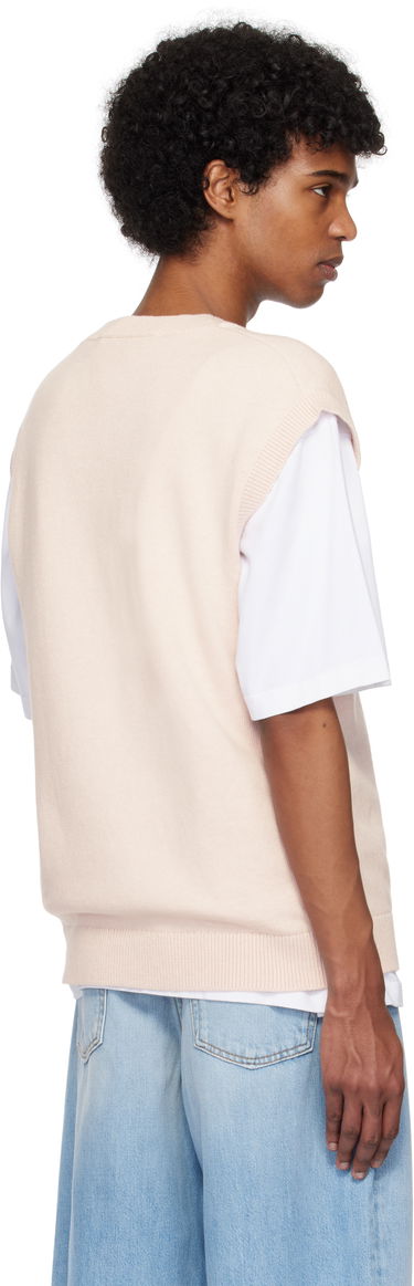 Vest JW Anderson JW Anderson 'JWA' V-Neck Knit Vest Lyserød | KW1349-YN0398, 2