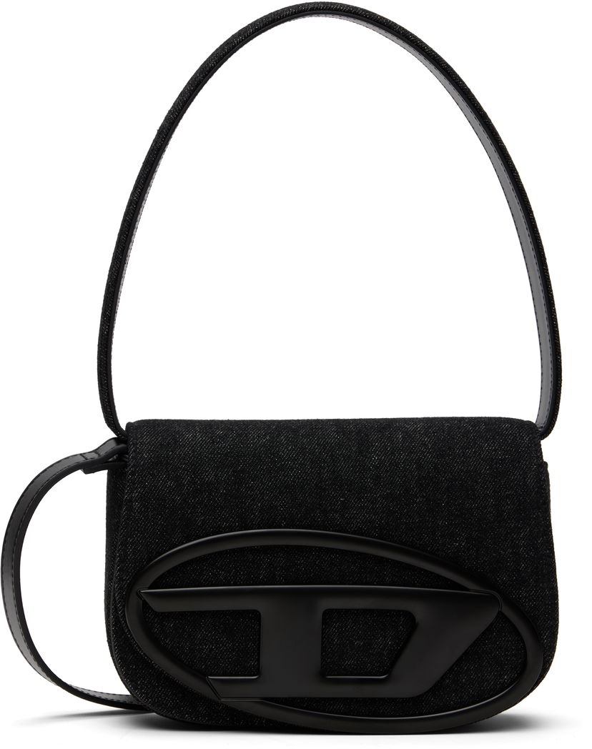 Skuldertaske Diesel 1DR Denim Shoulder Bag with Logo Sort | X08396-P6901-T8013