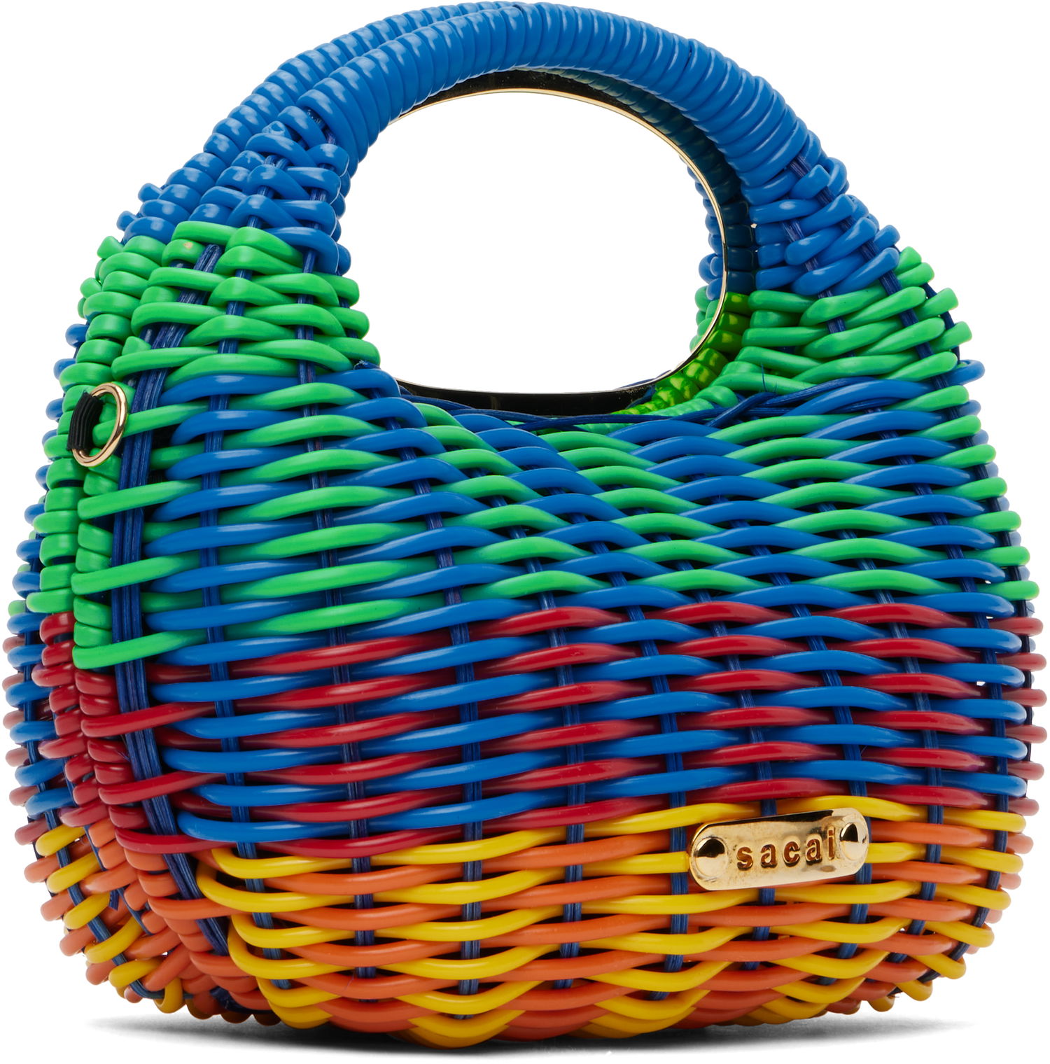 Håndtaske sacai Sacai Woven Rainbow Round Bag Flerfarvet | S150-01, 1