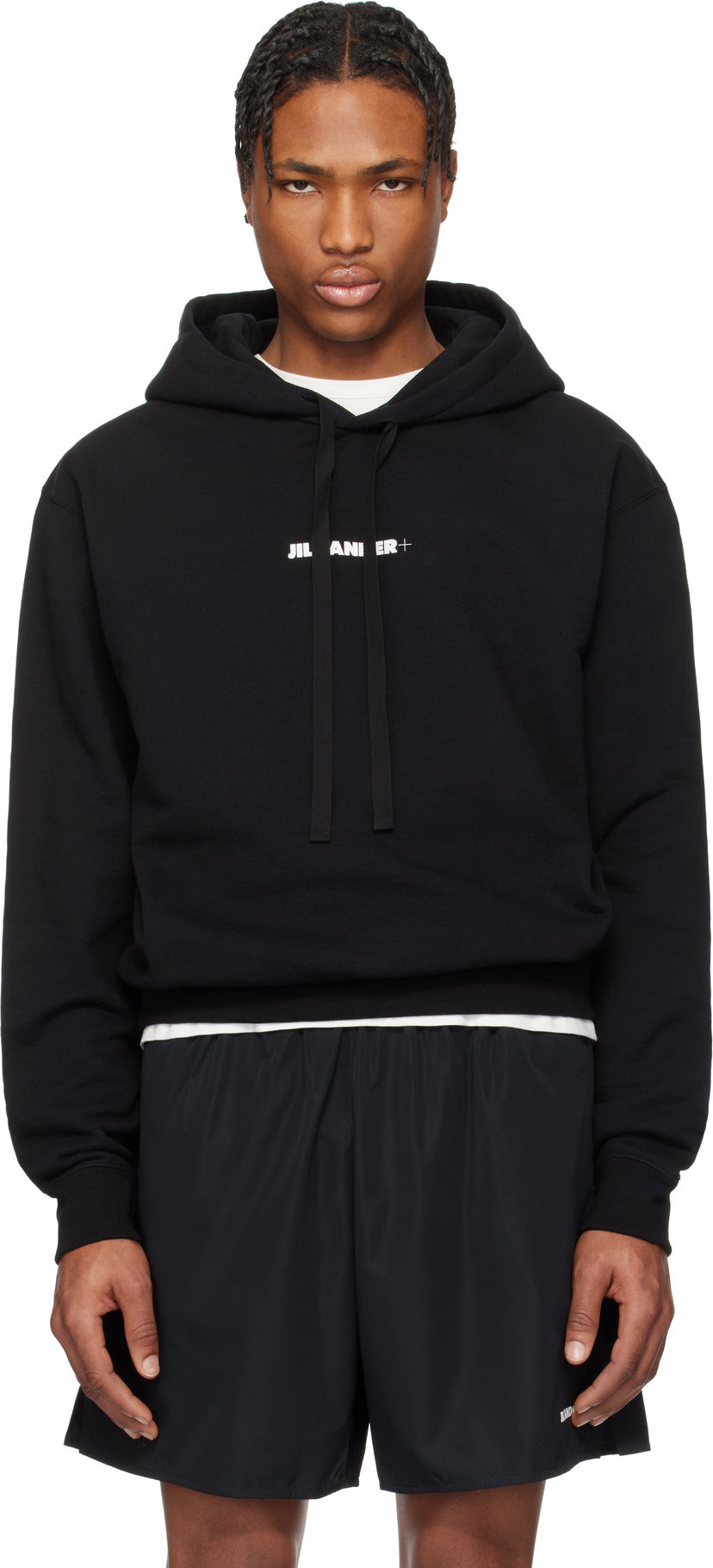 Sweatshirt Jil Sander Jil Sander Logo Hoodie Sort | J47GU0129_J20039