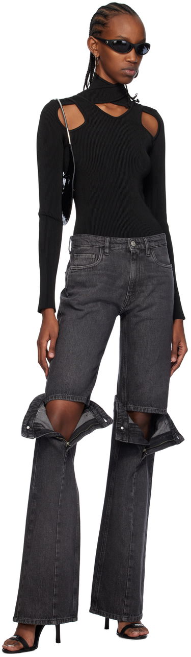Jeans Coperni Coperni Open Knee Denim Jeans Sort | COPP55852, 3