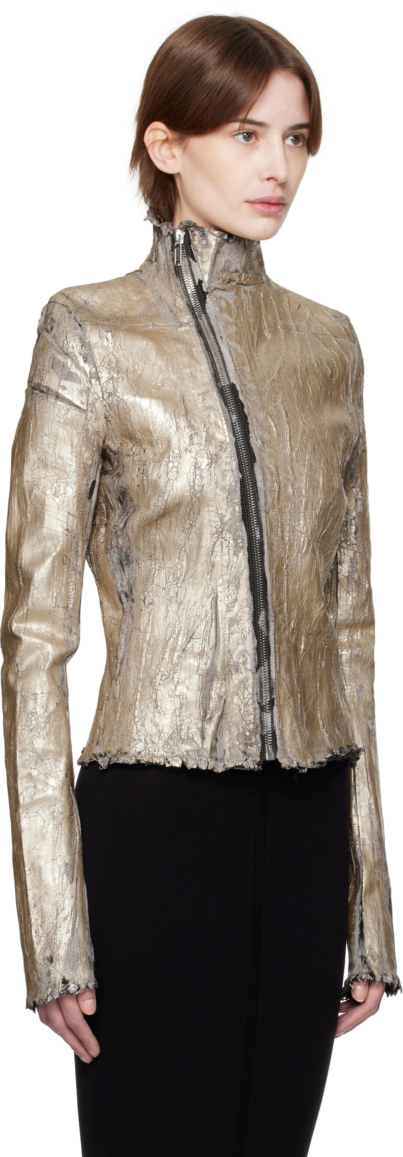 Jakke Rick Owens Rick Owens Hollywood Gary Denim Jacket Metalisk | RP01E7701 SGMC, 1