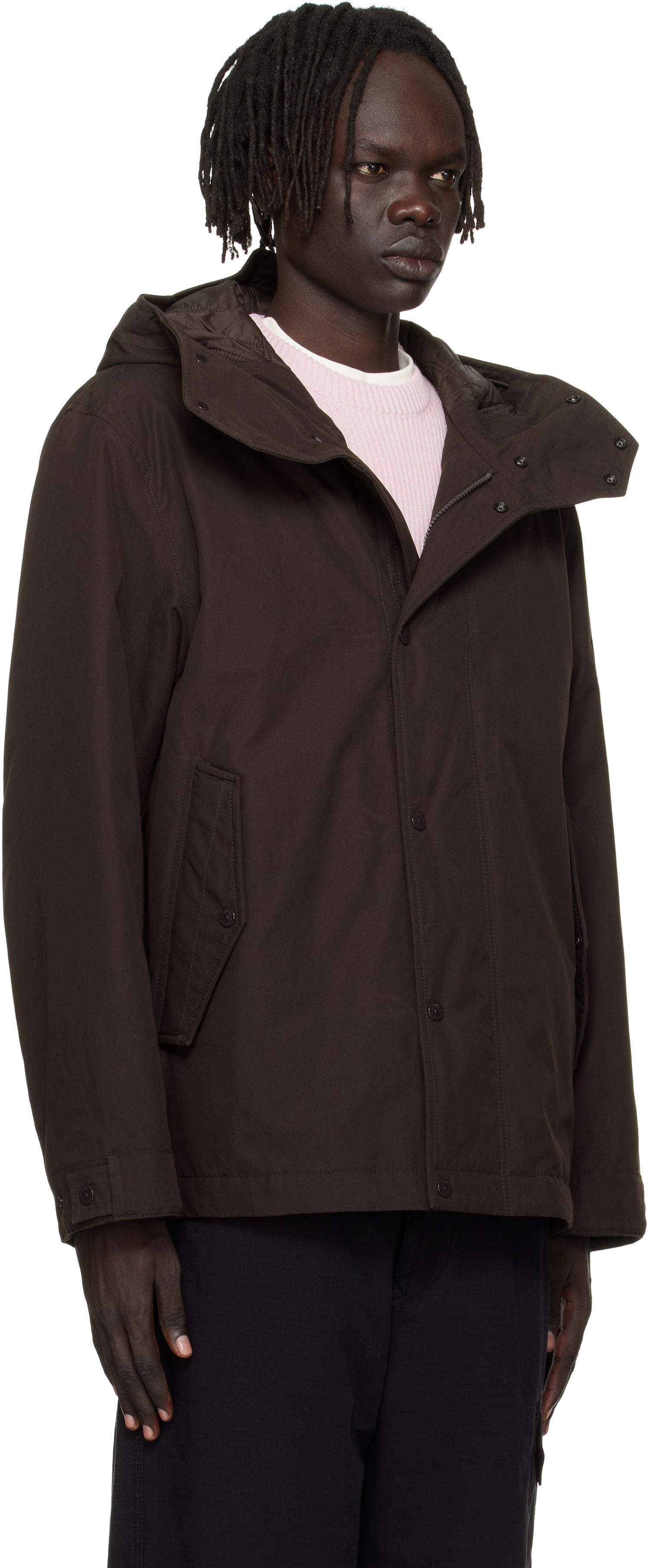 Parka Stone Island Stone Island Weatherproof Cotton Canvas Short Parka Brun | K2S15 4100105 S00F1, 1