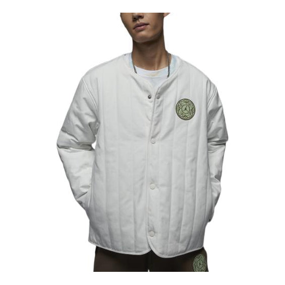 Puffer jakke Jordan Jordan Padded Buttoned Jacket Hvid | FB1449-108
