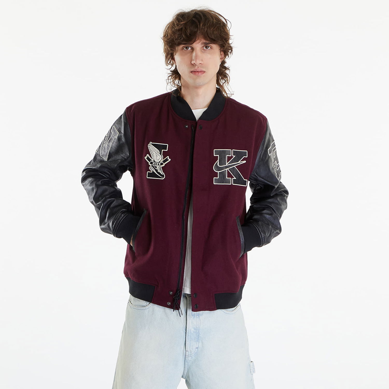Bomberjakke Nike Destroyer Jacket Night Maroon/ Black Bourgogne | FQ0298-681, 0