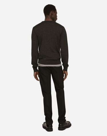 Sweater Dolce & Gabbana Dolce & Gabbana Cashmere Crewneck Sweater Brun | GX412TJAWLAN1254, 2